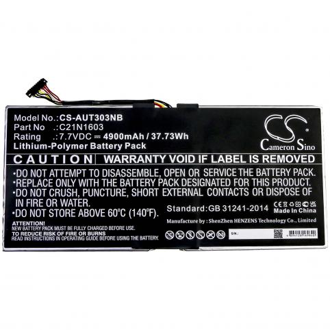 Batteries laptop asus transformer pro t304ua