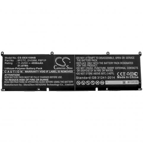 Batteries laptop dell xps 15 9500 7.4 v